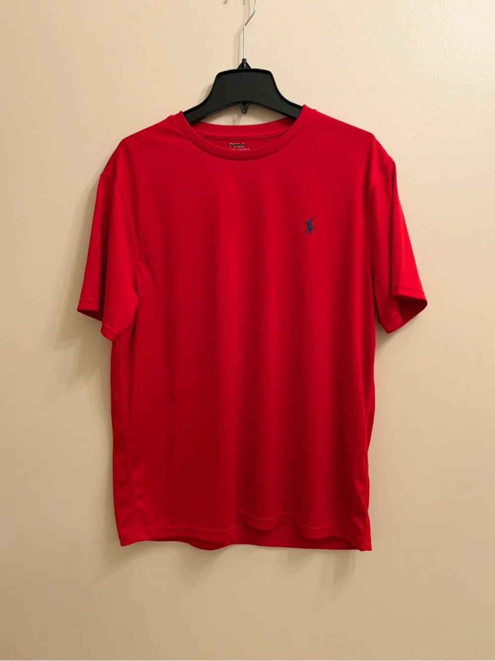 Polo by Ralph Lauren Men's Red Crewneck Performance Short-Sleeve Tee